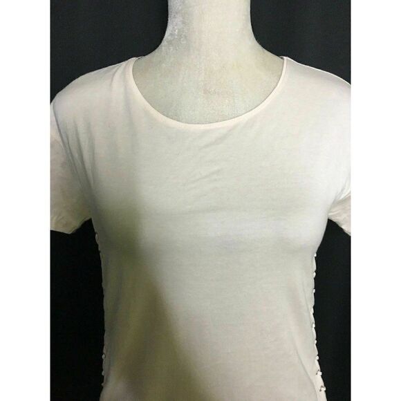 J Crew New Baby Pink Lace Up Short sleeve t shirt - Picture 2 of 7